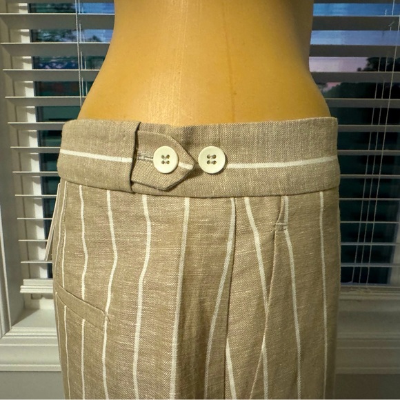 Great Gibson & Latimer size 4 khaki and white stripe Bermuda shorts NWT - Picture 5 of 7